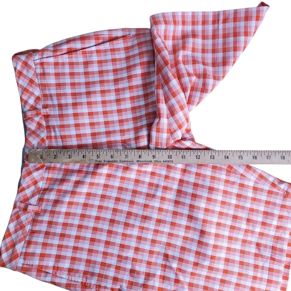 Walter Hagen Orange and White Checkered Men's Shorts. 32 - Picture 11 of 12